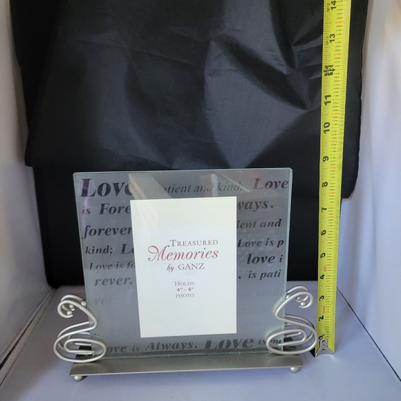 Vintage 4"x6" Treasured Memories by Ganz picture frame with removable metal base - Picture 5 of 9